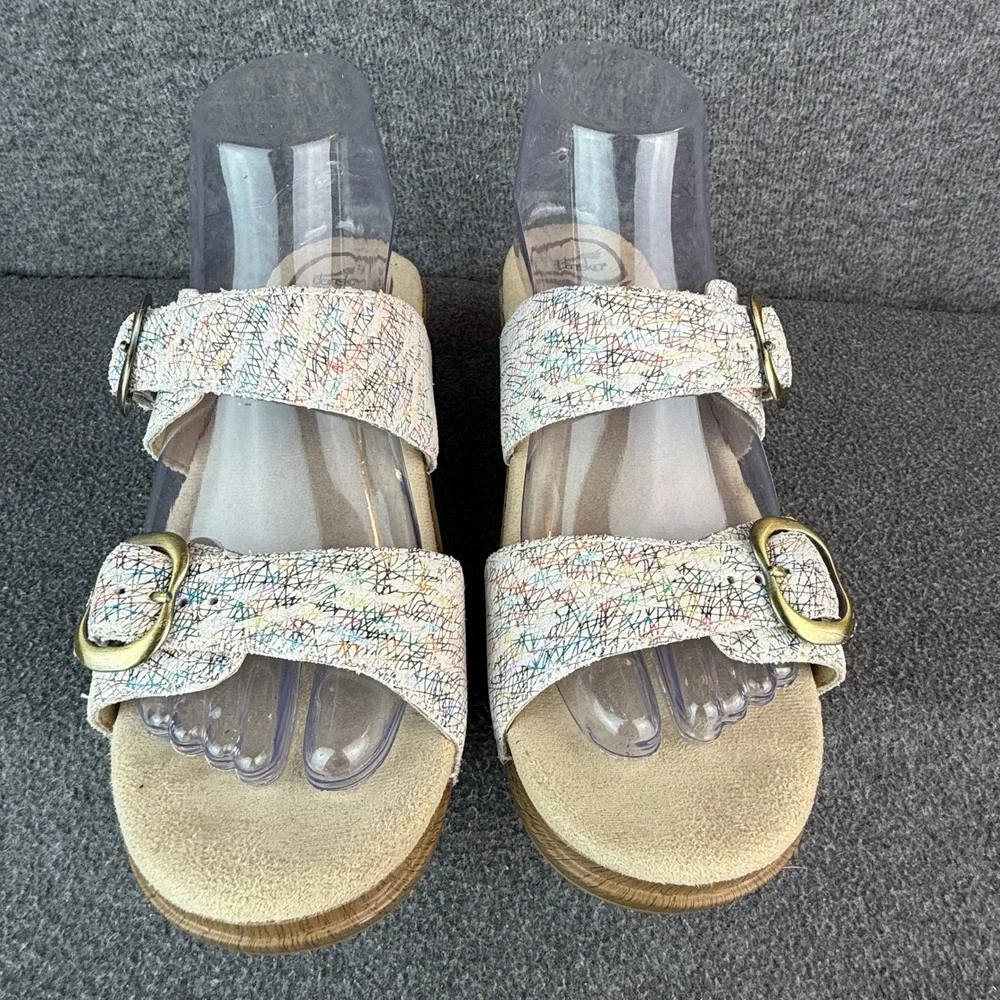 Dansko Sophie Leather Wedge Comfort Sandal Women EU38|US7.5-8 Multi Color